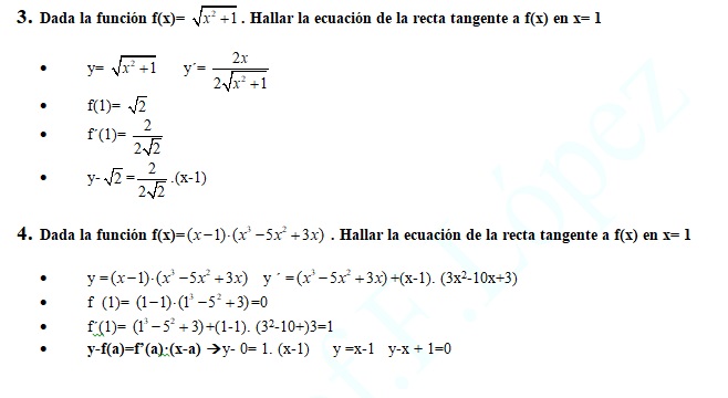 Ecuacion De La Recta Tangente Matematicas Con Mucho Truco